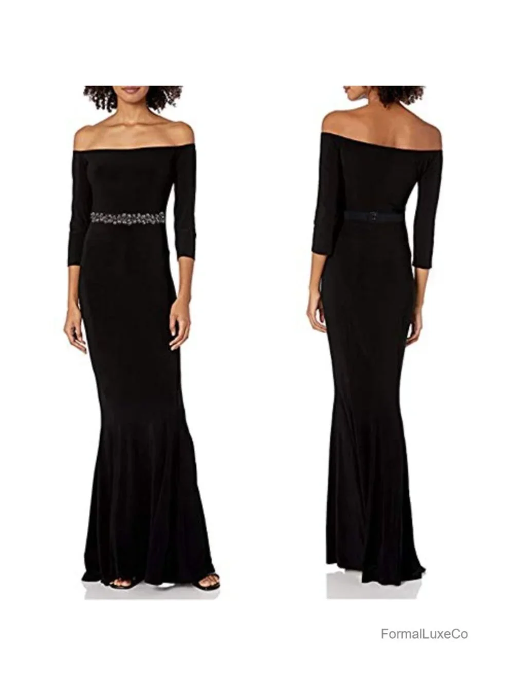 Rhinestone Crystal Sparkly Dress Belt Thin Elastic Waist Belt